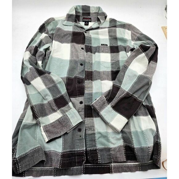 Fubu Mens 1X Long Sleeve Plaid Button-Up Shirt - Picture 1 of 8